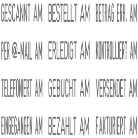 Printy 4817 Datumstempel 3,8 mm Schrifthhe mit Wortband 12 Texte