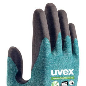 uvex Montagehandschuh Bamboo TwinFlex  D xg Nachhaltiger Handschuh mit gutem Schnittschutz