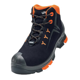 uvex 2 Sicherheitsschnürstiefel 65092 S3 SRC orange schwarz leichter Stiefel mit verstärkten Leisten