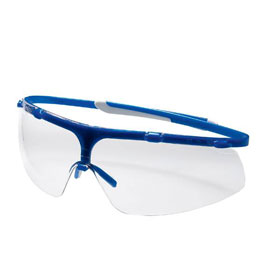 uvex Schutzbrille super g navy blue, wei extrem leichte scharnierlose Bgelbrille