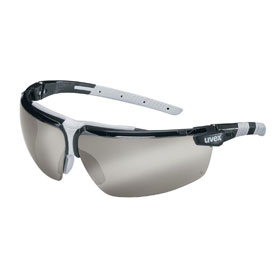 uvex Schutzbrille i - 3 mit verstellbarer Nasenauflage und rutschhemmenden Bgelenden