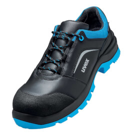 uvex 2 xenova Sicherheitshalbschuh 95552 S3 SRC blau leichter und moderner Glattlederschuh mit PU verstrkter Lederberkappe