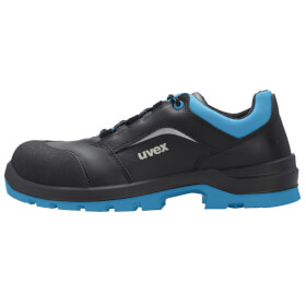 uvex 2 xenova Sicherheitshalbschuh 95552 S3 SRC blau leichter und moderner Glattlederschuh mit PU verstrkter Lederberkappe