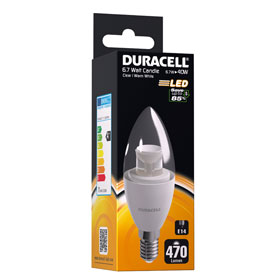 LED-Leuchtmittel DURACELL Candle LED C18 clear