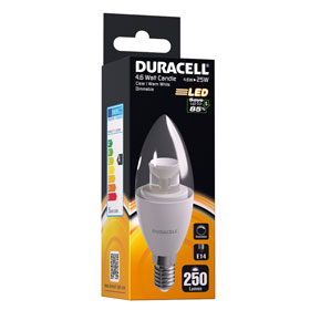 LED-Leuchtmittel DURACELL Candle LED C33 clear