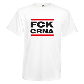FCK CRNA Herren T-Shirt Fruit of the Loom, wei