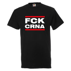 FCK CRNA Herren T - Shirt Fruit of the Loom, wei