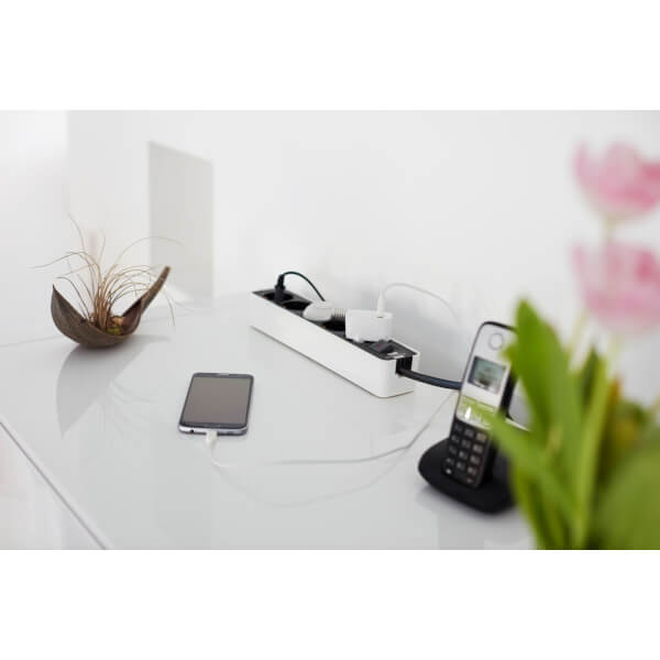 Stekkerdoos Brennenstuhl Ecolor 4 voudig inclusief 2 USB C 1.5 meter