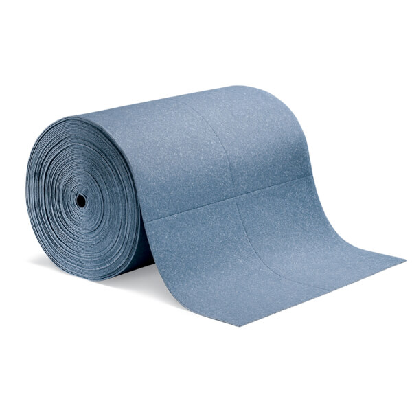 PIG blue Saugrolle heavy weight 46 m x 38 cm Bindemittel zur Absorbtion von Öl, Kühlmittel, Lösungsmittel und Wasser