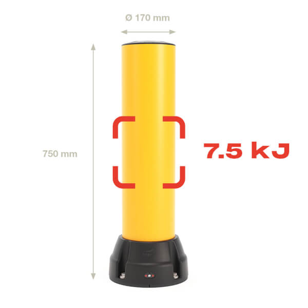 Einfahrtspoller Aus Kunststoff - Reflektierender Parkpfosten 45/75 Cm