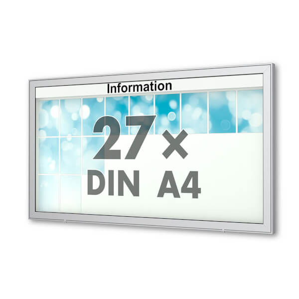 Planus 65 E Wand - Schaukasten eckig Format für 27 × DIN A4 Blätter