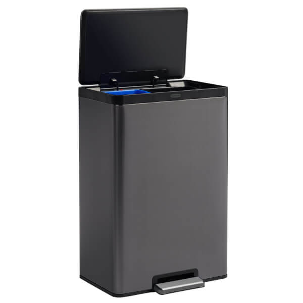Rubbermaid Tretabfalleimer Elite hochwertiger Edelstahl - Abfalleimer mit Softclose und Beutelhalter