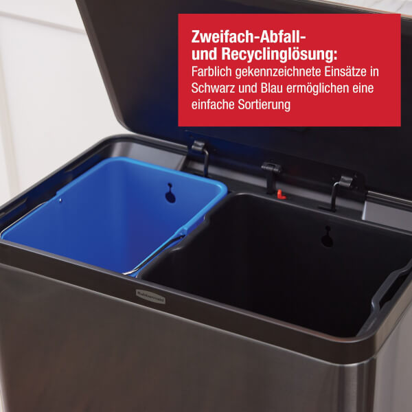 Rubbermaid Tretabfalleimer Elite hochwertiger Edelstahl-Abfalleimer mit Softclose und Beutelhalter kaufen