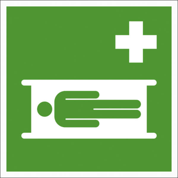 Produktbild von Vsafety Erste-Hilfe-Schild – Selbstklebend, 200 X 150 Mm, Grün, Nach EN ISO 7010, Für Arbeitsplatz & Standort