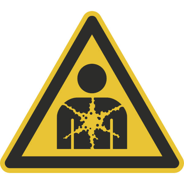 Warnschild „Radioaktive Stoffe“ – 6 Selbstklebende Aufkleber Gemäß DIN-Norm