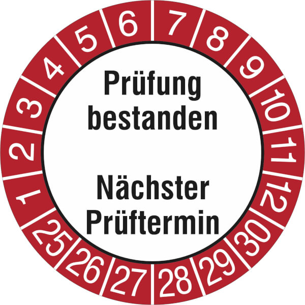 500x VDE Prüfplaketten 30mm – Elektroprüfung, Selbstklebend, -40°C Bis +80°C, Für Innen & Außen 500x VDE Prüfplaketten 30mm – Elektroprüfung, Selbstklebend, -40°C Bis +80°C, Für Innen & Außen
