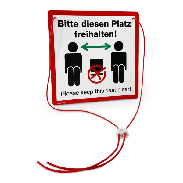 Hinweisschild, Bitte diesen Platz freihalten ! Für Stuhlmontage !