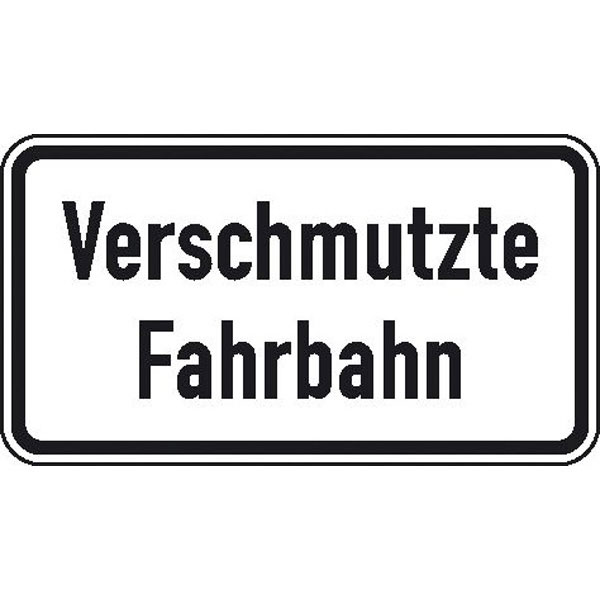Verkehrsschild nach StVO / Typ 1, Nr. 1006 - 35 Verschmutzte Fahrbahn