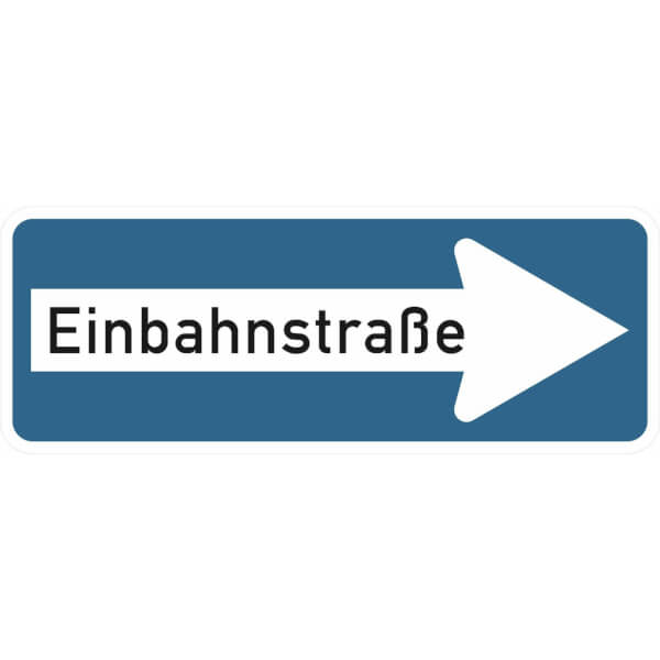 Verkehrsschild nach StVO - Nr. 220 - 20 Einbahnstraße rechtsweisend