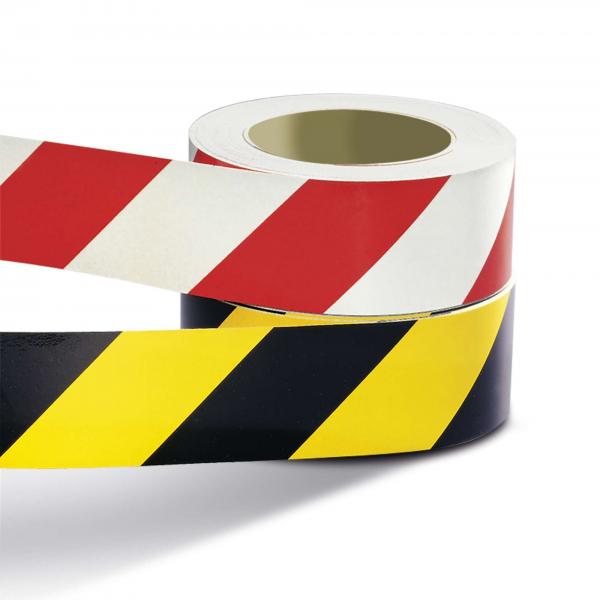 Warnmarkierungsband rot / weiß, selbstklebend