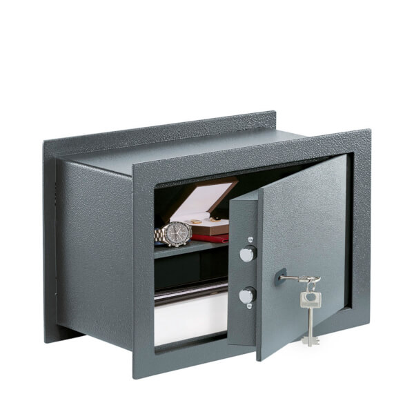 Produktbild von Burgwächter Wand Tresor Mit Schlüssel, Einbautresor PSW110K, Stahl Anthrazit 4003482491706
