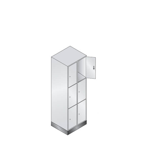 C+P Fächerschrank S 2000 Classic dreistöckiger Spind mit Sockel kaufen