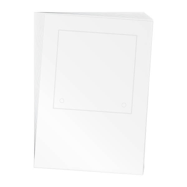 Beschriftungseinlagen aus lackmattierter Polyesterfolie Bogenformat A4, vorgestanzt zum einfachen Herauslösen