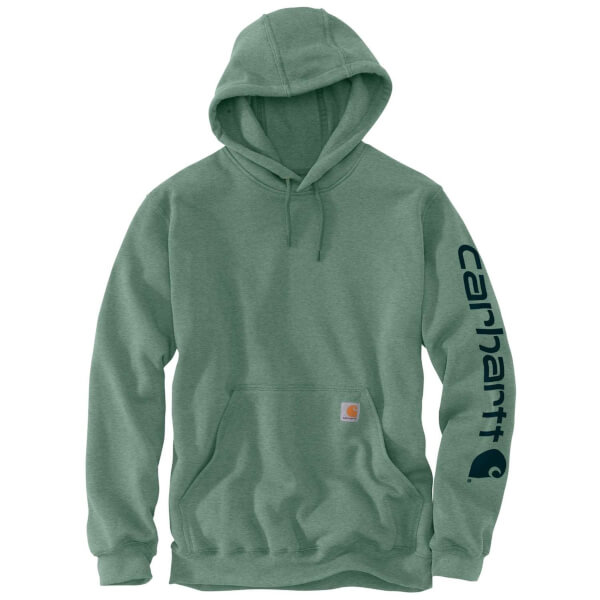 【myhartt.id】 Carhartt Herren Logo Sleeve Graphic Kapuzenpullover grün mit