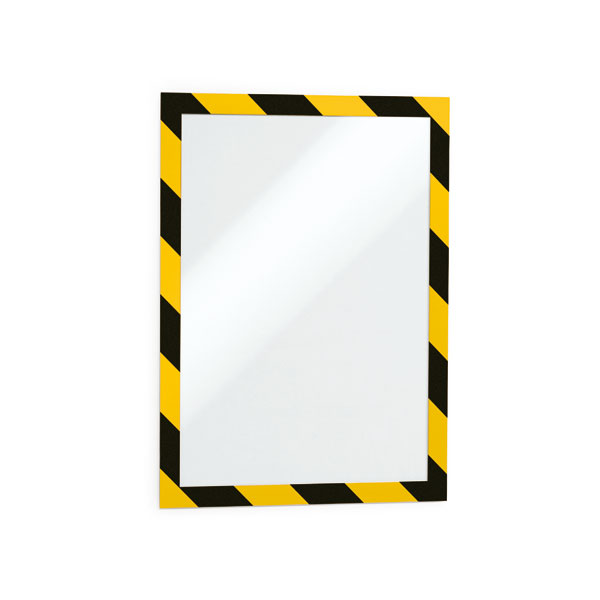 DURABLE Informationsrahmen DURAFRAME Magnetic Security A4, schwarz / gelb,