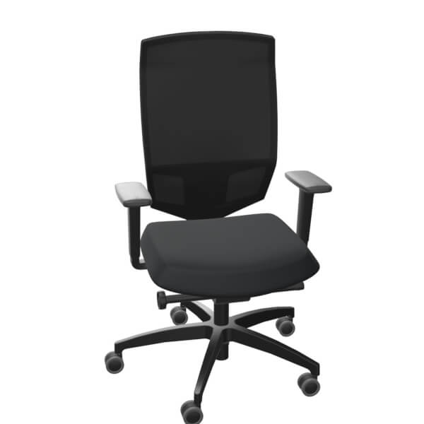 Dauphin Just Evo Mesh Bürostuhl 5776 SLP volleinstellbarer Drehstuhl ergonomisch mit Netz - Lehne