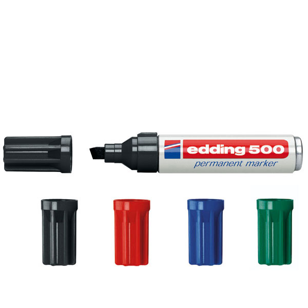 Edding 500 Permanentmarker mit Keilspitze permanent und wasserfest