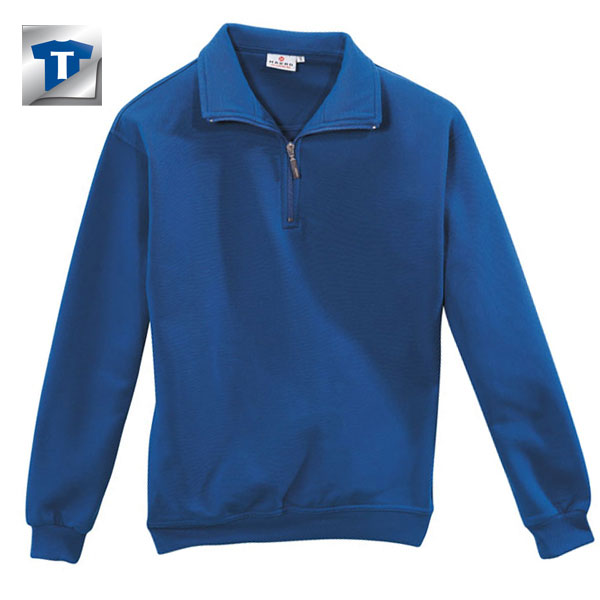 Berufsbekleidung Sweatshirt HAKRO Zip - Sweatshirt, royalblau,
