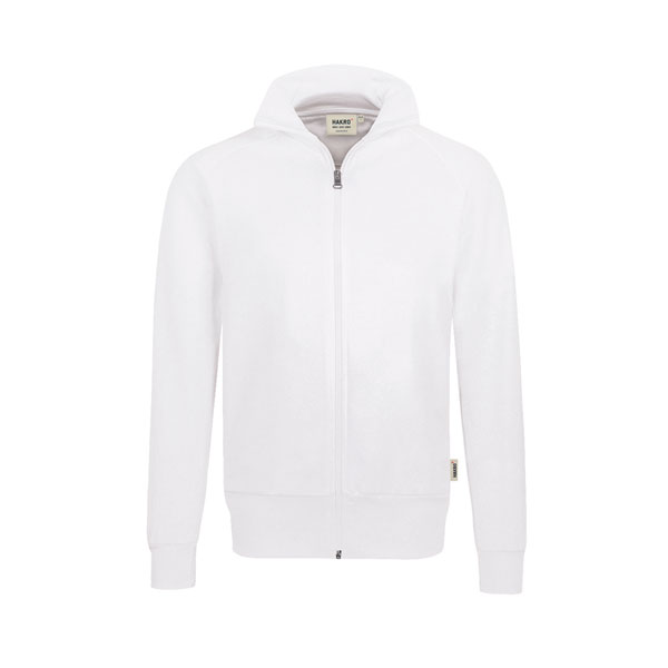 Berufsbekleidung Sweatjacke HAKRO Herren - Sweatjacke College, weiß,