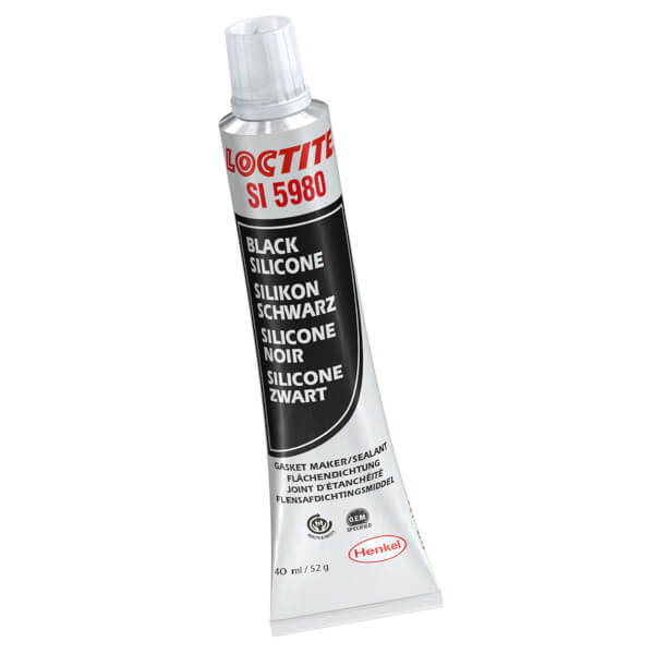 LOCTITE SI 5980 Silikon-Dichtung, Schwarz, 100 Ml Kartusche - Für Ebene Flächen Und ölbeständige Verbindungen