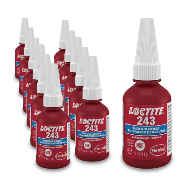 LOCTITE 243 SCHRAUBENSICHERUNG Mittelfest 50ml Schraubenkleber New