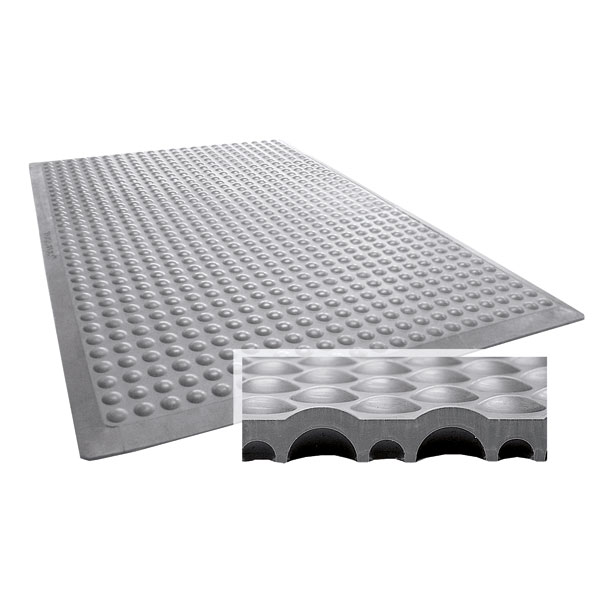 Bodenbelag Arbeitsplatzmatten Miltex Arbeitsplatzmatte Yoga Flex Basic, Naturkautschukbelag, Einzelmatte, grau