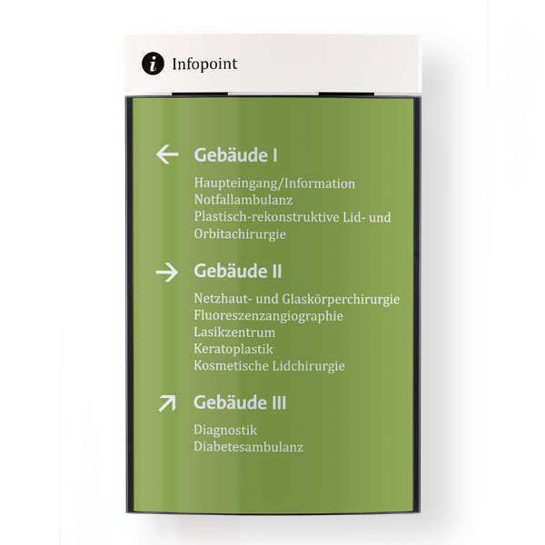 PacificX Wandschild, gewölbt - für Papiereinlage A3 hoch