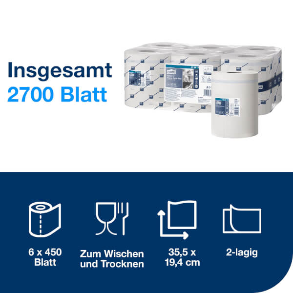 Carta Asciugamani Tork Reflex Plus - 6 Rotoli, 2 Veli, Per Dispenser M4