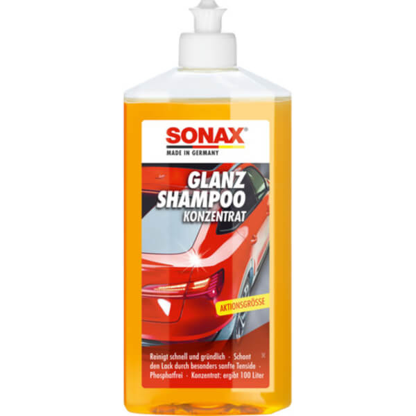 Sonax Glanzshampoo Konzentrat löst Schmutz ohne Wachs - Schutzschicht auf dem Lack anzugreifen