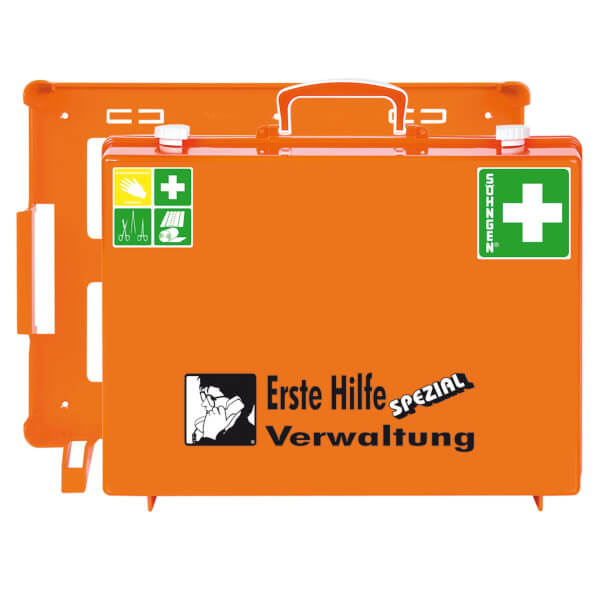 Erste - Hilfe - Koffer SÖHNGEN Spezialausführung mit Zusatzbefüllung für Verwaltung,