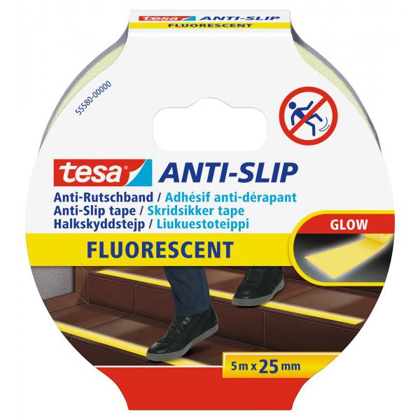 tesa Anti - Rutschband fluoreszierend 5 x 25 rutschhemmendes Klebeband