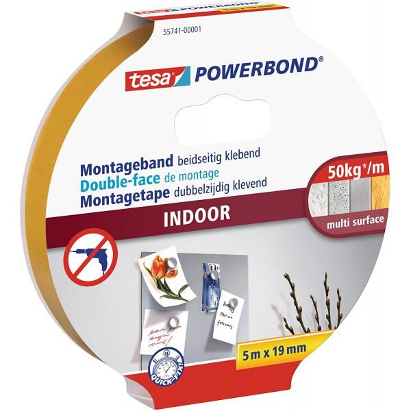 tesa Powerbond Montageband Indoor doppelseitiges Fixierungs - Klebeband für den Innenbereich