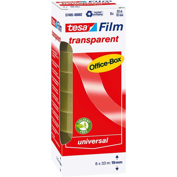 tesafilm transparent Office - Box reißfestes Klebeband mit starker Hafteigenschaft
