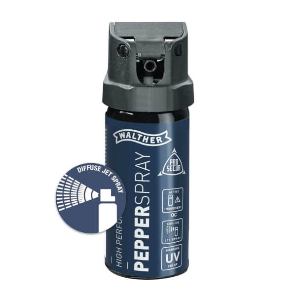 Walther ProSecur Pfefferspray 53ml - Tierabwehr Mit Konischem Strahl