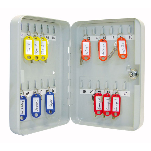 Schlüsselschrank, Schlüsselschrank aus Stahlblech, kompakt und flach,
